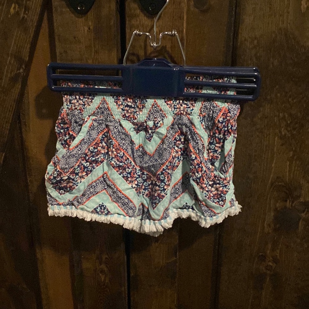 Joey B dressy girls shorts blue print size small